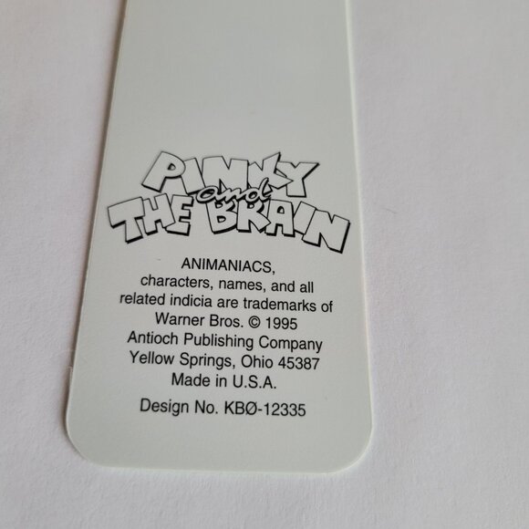 Vintage 90s Pinky Brain Zort! Tassel Bookmark Animaniacs Warner, 1995, KBO-12335 - Picture 13 of 13